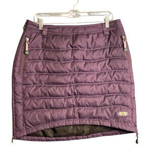 Skhoop Womens Large Purple Puffer Down Skirt